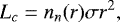 \begin{equation*}L_c = n_n(r)\sigma r^2 ,\end{equation*}