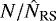 $N/\hat{N}_{\textrm{RS}}$