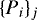 $\{P_i\}_j$