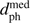 $ d_\text{ph}^\text{med} $