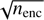 $ \sqrt{n_\text{enc}} $
