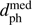 $ d_\text{ph}^\text{med} $