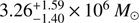 $ 3.26_{-1.40}^{+1.59}\times10^6M_\odot $