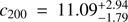 $ \textstyle c_{200}=11.09_{-1.79}^{+2.94} $