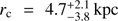$ \textstyle v_\mathrm c=4.7_{-3.8}^{+2.1}\;\text{kpc} $
