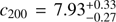 $ \textstyle c_{200}=7.93_{-0.27}^{+0.33} $