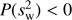 $ P{(s_\mathrm w^2)}<0 $