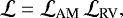 \begin{equation*} {\cal L}={\cal L}_{\textrm{AM}} \, {\cal L}_{\textrm{RV}},\end{equation*}