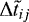 $\mathrm{\Delta} \tilde{t}_{ij}$
