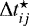 $\mathrm{\Delta} t_{ij}^{\star}$