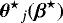 ${\boldsymbol{\theta}^{\star}}_j(\boldsymbol{\beta}^{\star})$