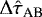 $\mathrm{\Delta} \hat{\tau}_{\text{{AB}}}$