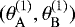 $(\theta_{\rm{{A}}}^{(1)}, \theta_{\rm{{B}}}^{(1)})$