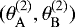 $(\theta_{\rm{{A}}}^{(2)}, \theta_{\rm{{B}}}^{(2)})$