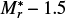 $ M_r^\ast -1.5 $