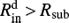 Mathematical equation: $ R_\mathrm{in}^\mathrm{d}\,{>}\,R_\mathrm{sub} $