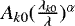 $A_{k0}(\frac{\lambda_{k0}}{\lambda})^{\alpha}$