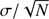 $ \sigma/\sqrt N $