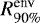 $R_{\textrm{90\%}}^{\textrm{env}}$