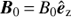 $ \boldsymbol{B}_\mathrm{{0}}\,{=}\,B_\mathrm{{0}}\hat{\boldsymbol{e}}_\mathrm{{z}} $