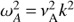 $ \omega_{A}^{2}\,{=}\,\nu_\mathrm{{A}}^{2}k^{2} $
