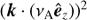 $ (\boldsymbol{k}\cdot(\nu_\mathrm{{A}}\hat{\boldsymbol{e}}_z))^{2} $