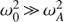 $ \omega_{0}^{2}\,{\gg}\,\omega_{A}^{2} $