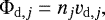 \begin{equation*}{\mathrm{\Phi}}_{\mathrm{d},j} = n_j v_{\mathrm{d},j} , \end{equation*}
