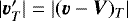 $|\vec{v}&#x0027;_T|=|(\vec{v}-\vec{V})_T|$