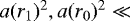 $a(r_1)^2,a(r_0)^2\ll$