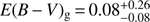 $ {E}({B}\,{-}\,{V})_\mathrm{g}\,{=}\,0.08^{+0.26}_{-0.08} $