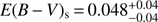 $ {E}({B}\,{-}\,{V})_\mathrm{s}\,{=}\,0.048^{+0.04}_{-0.04} $