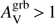 $ A_{\mathrm{V}}^{\mathrm{grb}}\, > \,1 $