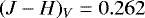 $(J-H)_V = 0.262 $