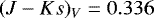 $(J-Ks)_V = 0.336 $