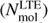 $ (N_\text{mol}^\text{LTE}) $