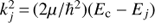 $E_\text{c}$, {$k_j^2 \,{=}\, (2\mu/\hbar^2)(E_\text{c} - E_j)$
