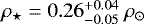 $\rho_{\star}=0.26^{&#x002B;0.04}_{-0.05}~\rho_{\odot}$