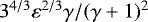 $3^{4/3}\varepsilon^{2/3}\gamma/(\gamma&#x002B;1)^2$