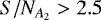 $S/N_{A_2}>2.5$