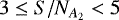 $3\leq S/N_{A_2}<5$