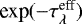 $\textrm{exp}({-\tau_{\lambda}^{\textrm{eff}}})$