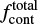 $ f_{{\rm{cont}}}^{{\rm{total}}} $