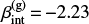 $ \beta^{\rm (g)}_{\rm int}\,{=}\,{-}2.23 $