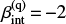 $ \beta^{\rm (q)}_{\rm int}\,{=}\,{-}2 $