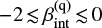 $ -2\,{\lesssim}\,\beta_{\rm int}^{\rm (q)}\,{\lesssim}\,0 $
