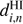 $d_{i,n}^{{\rm{HI}}}$
