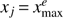 $ x_j\,{=}\,x^e_\mathrm{max} $