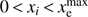 $ 0<{{x}_{\text{e}}}(z)<x_{\text{e}}^{\max } $