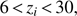 $ \begin{aligned} 6\,{<}\,z_i\,{<}\,30,\end{aligned} $